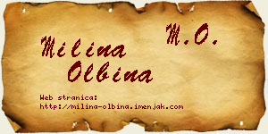 Milina Olbina vizit kartica